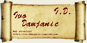 Ivo Damjanić vizit kartica